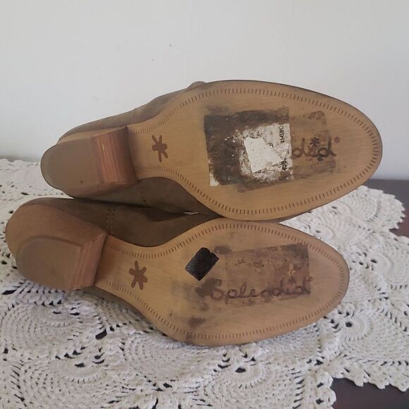 Cute Splendid Taupe Suede Leather Slouchy Boots Sz 7.5M - Picture 7 of 9